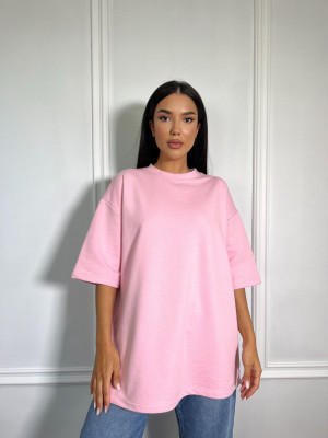 Tricou Just Kiss oversize Roz - Img 2