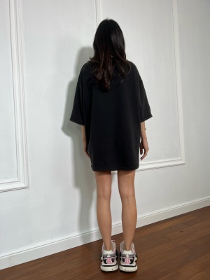 Tricou tip oversize MONEY MAGNET negru - Img 2