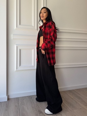 Cămașă CLEO în carouri, cu croială oversized și design modern - Img 4