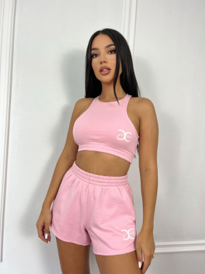 Compleu sport bumbac CCSTORE roz