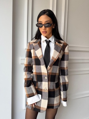 Sacou AMELIA, cu rever clasic și croială versatilă, tip oversized - Img 3