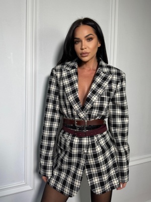 Sacou CHARLOTTE, cu rever clasic și croială versatilă, tip oversized - Img 2