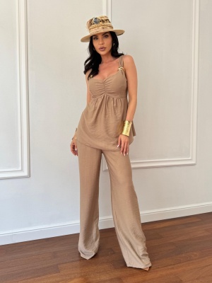 Compleu 2 piese cu pantaloni lungi NEPHIA bej