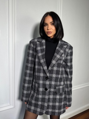 Sacou LAYLA, cu rever clasic și croială versatilă, tip oversized - Img 5