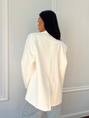 Sacou tip oversize cu accesorii VENERA ivoire - Img 2