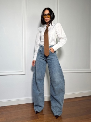 Blugi cu talie înaltă AILEEN, tip oversized