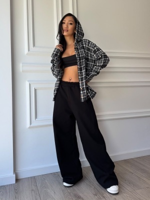 Cămașă HAZEL în carouri, cu glugă și cu croială lejeră - Img 8