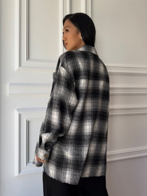 Cămașă ZITA în carouri, cu croială oversized și design modern - Img 2