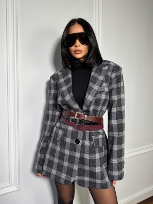 Sacou LAYLA, cu rever clasic și croială versatilă, tip oversized - Img 2