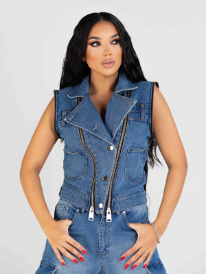 STATEMENT JACKET Denim blue - Img 5