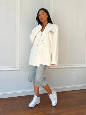 Sacou tip oversize cu accesorii VENERA ivoire - Img 4