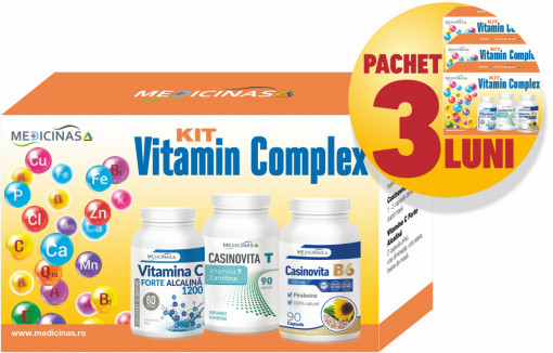 3 x Kit Vitamin Complex - revitalizeaza energia corporala, scade anemia