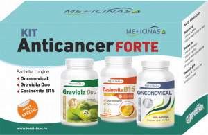 KIT Anticancer FORTE - împotriva cancerului cu metastaze + GRATUIT la prima comandă cartea ”Ce mănânci ca să combați cancerul”