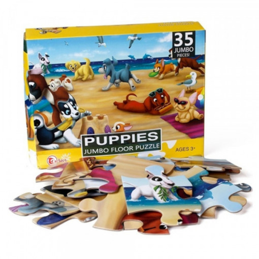 Puzzle cu animalute pe plaja- CWT-219