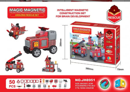 Set 50 Piese Magnetice "Magic Magnetic Rescue" CWT-338