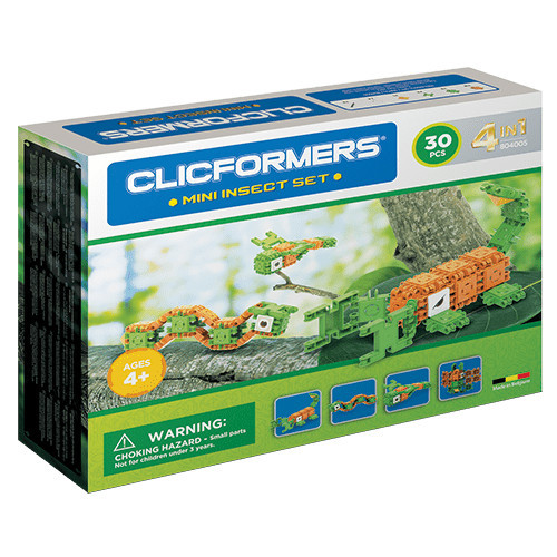 Set de construit Clicformers- Insecte, 30 piese