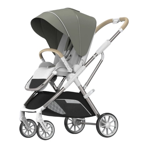 Carucior 2 in 1 pentru copii Usor si Compact - Pliabil, Sistem de absorbtie a socurilor, Scaun Reversibil - Verde - CPC-58-verde