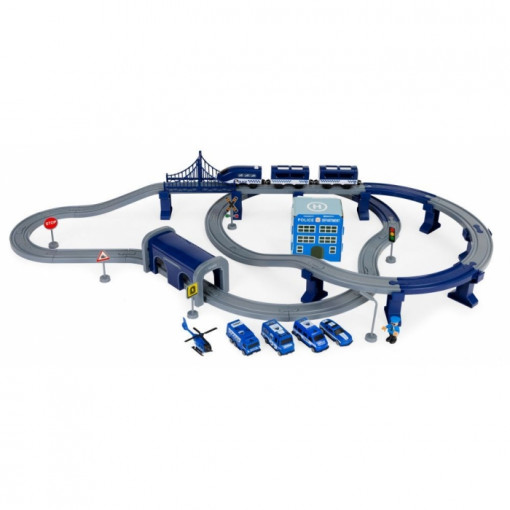Circuit cale ferata alimentata cu baterii Ecotoys HC493770 Police