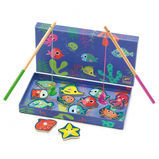 Joc de pescuit magnetic pesti colorati Djeco
