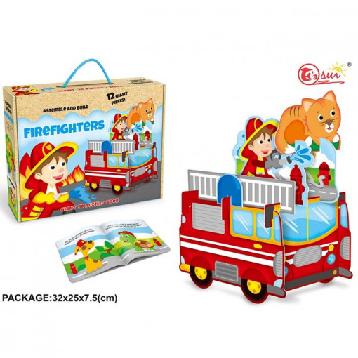 Puzzle Pompieri, 12 piese- CWT-248