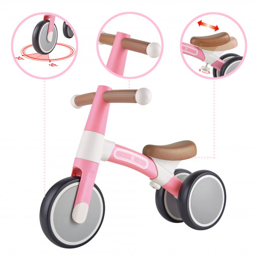 Jucarie - Bicicleta de echilibru, roz deschis