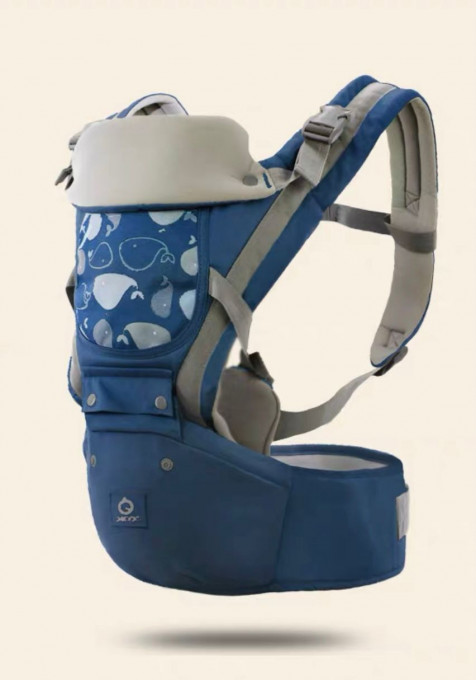 Marsupiul Pentru Bebeluși Ergonomic: Confort, Stil și Siguranță în Plimbările cu Familia - HPB-16-albastru