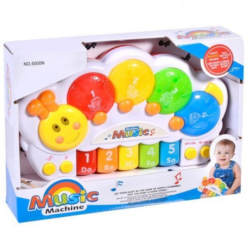 Pian de jucarie pentru copii, cu sunete si lumini- JBI-87