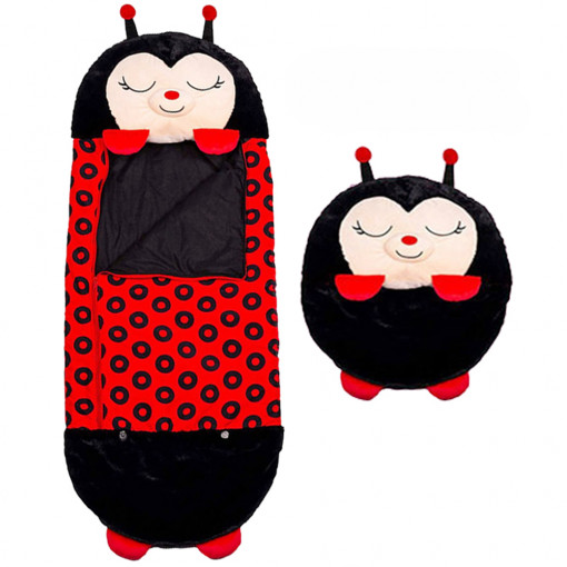 Sac de dormit animat pentru copii, Buburuza - MFB-04-rosu