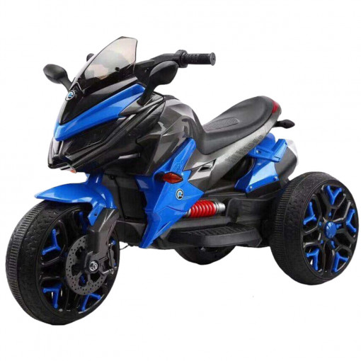 Motocicleta electrica cu 2 motoare, pentru copii, 2-10 ani, Albastru- ME-22