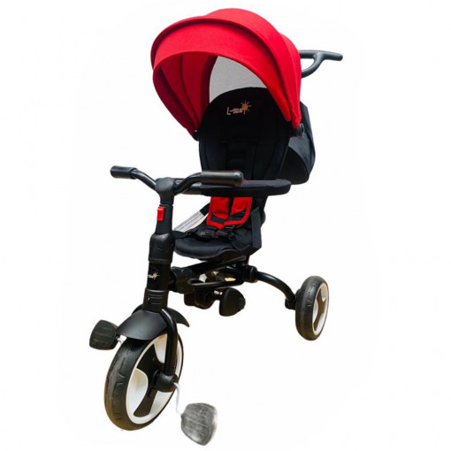 Tricicleta pliabila cu pozitie de somn si scaun rotativ, 1-4 ani, Rosu - TMR-40-rosu
