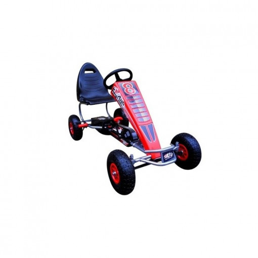 Kart cu pedale Gokart, 4-10 ani, roti gonflabile, G5 R-Sport - Rosu