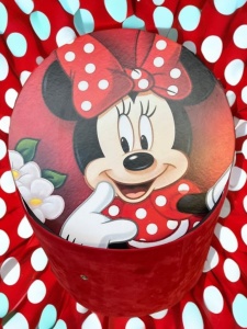 Cutie trusou botez colorata, 30x30 cm, Minnie Mouse, Rosie - CPT-42
