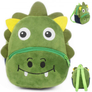 Ghiozdan pentru prescolari din plus, 20x23x9 cm, Verde, Dragon - GPC-30