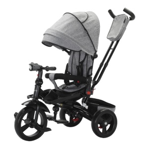 Tricicleta cu pozitie de somn, muzica si lumini, 8 luni - 4 ani, SL02 Gri - TMR-46-gri