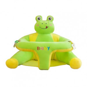 Fotoliu din plus pentru bebelusi cu decupaj pentru picioare, Broscuta, 50 cm, Verde, FPS-161