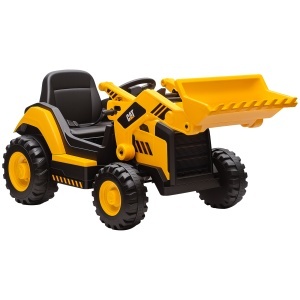 Buldozer Electric pentru Copii 3-6 Ani Marca Oficială Caterpillar 12V cu Telecomandă, Galben