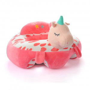 Fotoliu din plus pentru bebelusi cu decupaj pentru picioare, Unicorn, 50 cm, Roz- FPS-133