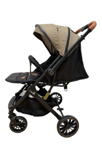 Carucior sport pentru copii cu maner reversibil si pliere compacta tip troller, 6-36 luni - CPC-52-crem