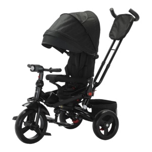 Tricicleta cu pozitie de somn, muzica si lumini, 8 luni - 4 ani, SL02 Negru - TMR-46-negru