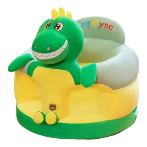 Fotoliu din plus pentru bebelusi cu spatar si decupaj pentru picioare, Dinozaur , 40 cm ,-FPS-180