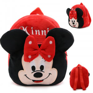 Ghiozdan pentru prescolari din plus, 21x28x7 cm, Rosu, Minnie Mouse - GPC-42