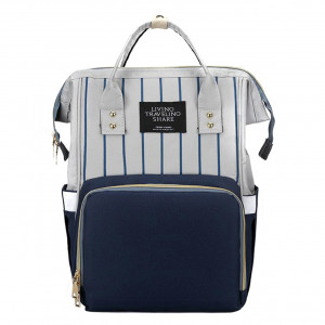 Geanta tip Rucsac Multifunctional, 40x25 cm, Bleumarin in dungi - GRM-05