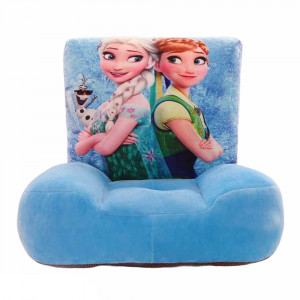 Fotoliu din plus pentru bebelusi cu spatar, Regatul Zapezii, Frozen, 50 cm, Albastru, FPS-65