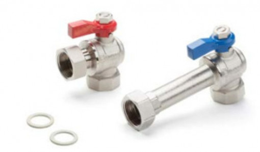 REHAU Set robinet cot pt. distribuitor din inox (1 set = 2 robineți)