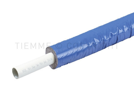 Țeavă D 25 x 2.3 Pex în izolație roșie sau albastră TIEMME COBRAPEX