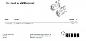 SET ROBINET DISTIRBUITOR REHAU