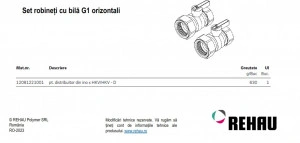 SET ROBINET DISTIRBUITOR REHAU