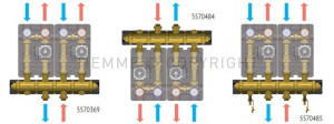 Distribuitor zonal pentru spațiul tehnic (centrala termică), Q= 2.2m³/h, corp central (secțiune) 2 ½" , cu izolatie și cleme de fixare. - Img 4