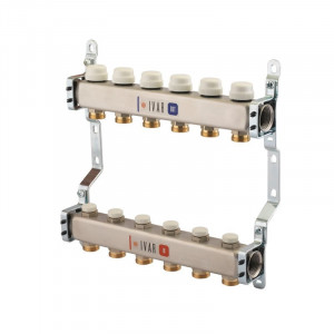 IVAR Set Distribuitor INOX, tur-retur, 1", conexiune EK