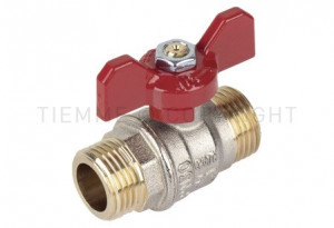 Robinet sferă TIEMMEL M/M ISO 228 cu maneta fluture (seria Mistral)